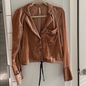 New free people corduroy/velvet top or jacket